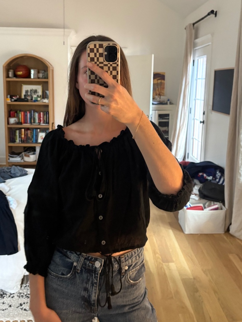 Faithfull The Brand Women's Black Blouse